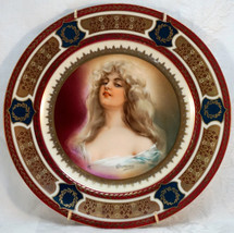 Porcelain Portrait Plate Constance Beehive Mark Austria ~ Royal Vienna Style - £91.58 GBP