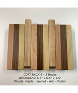 Piano-Shaped WOODEN COAT RACK For Entryway – Teak Wall-Mounted Hanger Wi... - $46.10 CAD