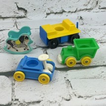 Vintage Fisher Price Little People Lot Airport Tram Toy Train Kart Rocki... - £11.82 GBP