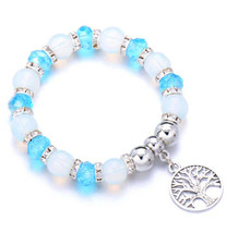 Fashion сharm elastic blue crystal tree beads DLBC07B - £7.23 GBP