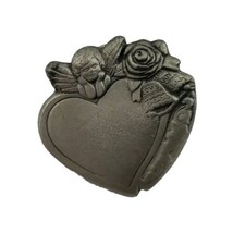 Vintage Angel Pin Heart Cherub Love Joy Holiday Jewelry Pin - $12.36