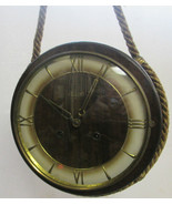 50s wall clock Hermle on a rope, wind up clock &amp; chime (working), West G... - $203.70