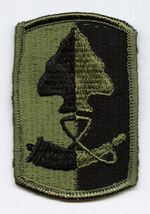 ARMY PATCH 187th INFANTRY BRIGADE SUBDUED - $1.98