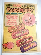 1983 Color Ad Punch &#39;n Juicy Soft Bubble Gum Taste An Explosion of Juicy... - £6.38 GBP