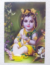 India bal gopal Lord Krishna Krsna Religious Post Card Postcard 14.5 x 9.5 cms - £5.08 GBP