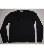 WRANGLER Black STRETCH long sleeve  Top w/ Embellishments  sz. M  EUC - £4.50 GBP