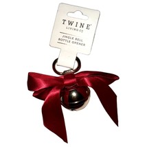 Twine Living Co Jingle Bell Bottle Opener Gold Stocking Stuffer Gift Ornament 3&quot; - £22.54 GBP