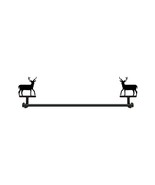 Wrought Iron Large Towel Bar Deer Animal Wildlife Bathroom Kitchen Rack ... - £29.38 GBP