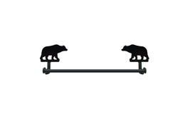 Wrought Iron Small Towel Bar Rack Bear Bathroom Kitchen Home Decor Accen... - £27.38 GBP