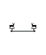 Wrought Iron Small Towel Rack Bar Deer Kitchen Bathroom Home Decor Wall ... - £27.83 GBP