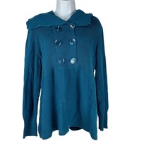 Chadwicks Women&#39;s Blue Cowl Neck Long Sleeved Sweater Size L - $23.38