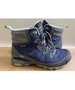 Ahnu Sugarpine Vibram Waterproof Blue Women&#39;s Hiking Boots Size 7 - $54.14 CAD
