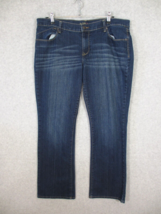 Old Navy The Flirt Women&#39;s Jeans Size 14 Straight Leg Mid Rise Dark Wash... - £10.56 GBP