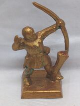 Gold Colored Painted Archer Infantry Miniature 1 1/4&quot; - $6.92