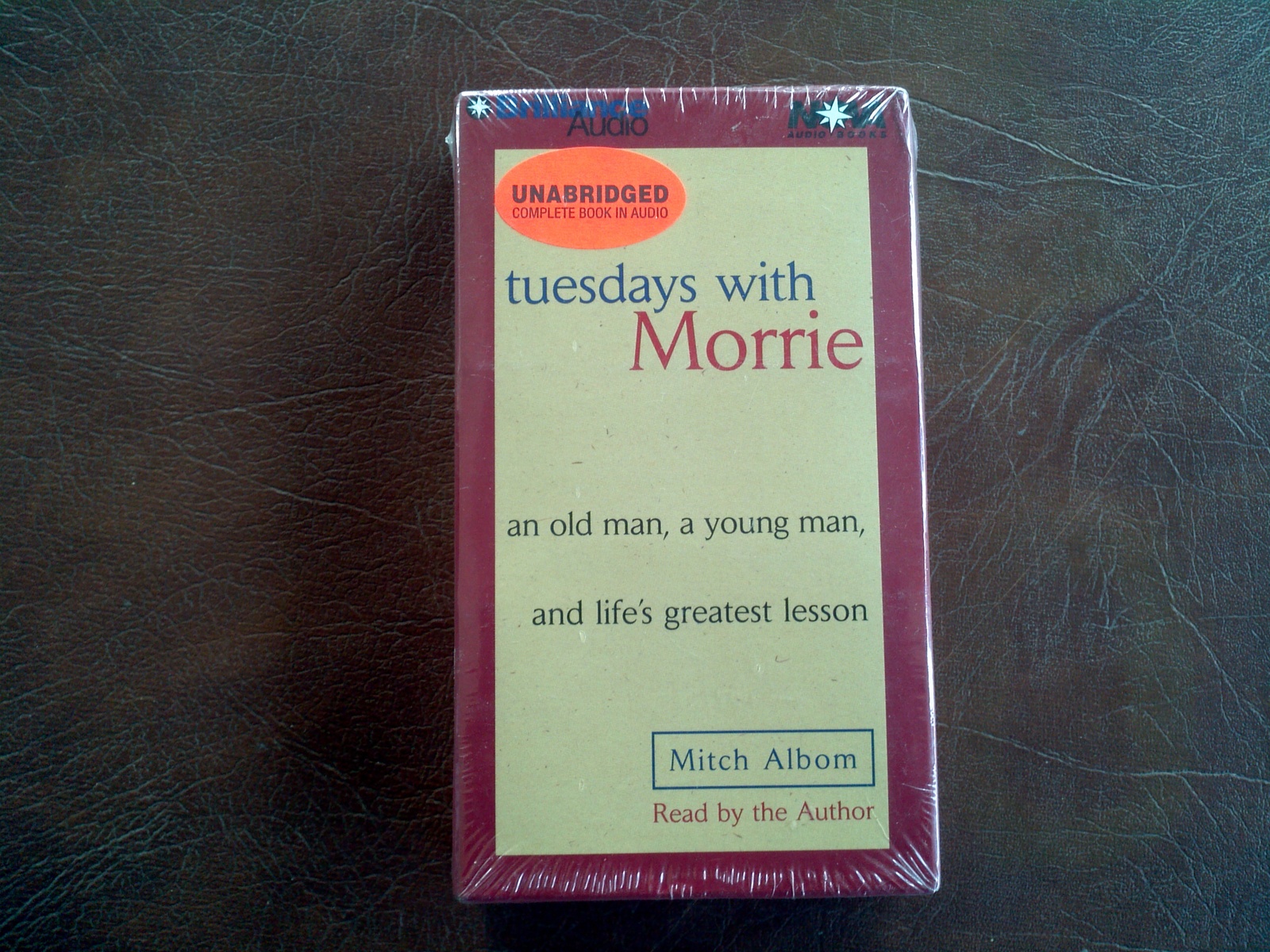Tuesdays with Morrie  by Mitch Albom Unabridged Cassette Audiobook - $21.14