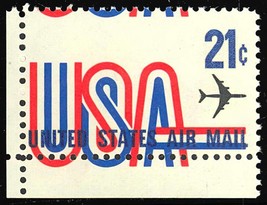 C81, Huge Color Shift ERROR - Mint NH 21¢ USA Airmail - Stuart Katz - £39.44 GBP