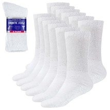 Debra Weitzner Diabetic Socks Men &amp; Women Loose Fit Cotton Crew 6 Pairs ... - $14.85