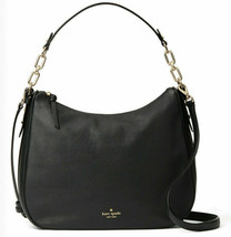 Kate Spade Mulberry Vivian Black Leather Hobo Bag WKRU4138 NWT $379 Shoulder FS - £126.60 GBP