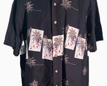 IMPRINTS Men&#39;s Short Sleeve Button Down Rayon Palm Tree Hawaiian Shirt B... - $14.35