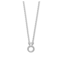 Sterling Silver Inverted Hinge Clasp Rope 18&quot; Necklace - £100.71 GBP