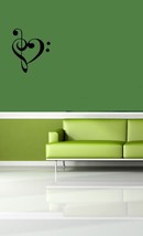 Music Note Heart Vinyl Decal Wall Sticker Laptop Car Window - $4.90+