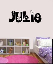 Girls Personalized Flower Name Decal Wall Sticker Bedroom Nursery - £7.67 GBP+