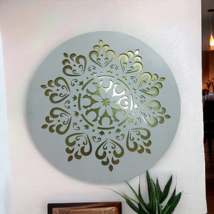 Hand Carved Bali Style Painting - - Bali Wall Art - Mandala Art Home Decor - £78.28 GBP