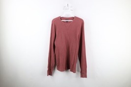 J Crew Mens Size Small Faded Blank Thermal Waffle Knit Long Sleeve T-Shirt Red - $39.55