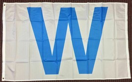 3x5 Light Blue W Flag Chicago Cubs Win Sports Banner Outdoor Baseball Pennant - £12.90 GBP