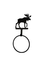 Wrought Iron Towel Ring Moose Bathroom Kitchen Home Decor Bath Dish Wild... - £12.99 GBP