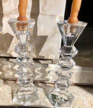 Set of Crystal Candle Holders by Shannon Crystal Designs of Ireland Heavy 10&quot; - £32.23 GBP