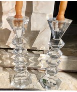 Set of Crystal Candle Holders by Shannon Crystal Designs of Ireland Heav... - $39.99