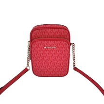 Michael Kors Jet Set Travel Medium NS Chain Crossbody Handbag MK Dark Ra... - $79.52