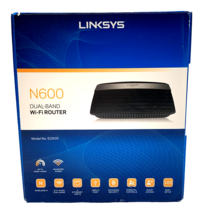 Linksys E2500 N600 Dual-Band Wireless Router Wi-Fi Wifi 4 Ethernet Ports 2.4 + 5 - £9.74 GBP