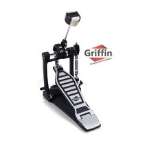 Single Kick Bass Drum Pedal by GRIFFIN - Deluxe Double Chain Foot Percussion Har - £33.14 GBP