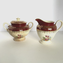 Steubenville Creamer Sugar No1259 Vintage 22-Karat Gold 1930s Floral Des... - $49.95