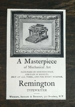 Vintage 1900 Remington Typewriter A Mechanical Masterpiece Original Ad 1021  - $6.64