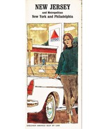 1967 NEW JERSEY and Metropolitan NEW YORK - PHILADELPHIA Road Map CITGO - $170.16 MXN