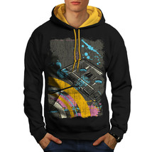 Wellcoda Cassette Old Play Music Mens Contrast Hoodie, Radio Casual Jumper - £30.97 GBP