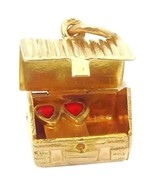 Vintage 14K Gold Sloan &amp; Co. Love Cottage Cabin Charm *Opens to Bed w/Re... - £274.65 GBP