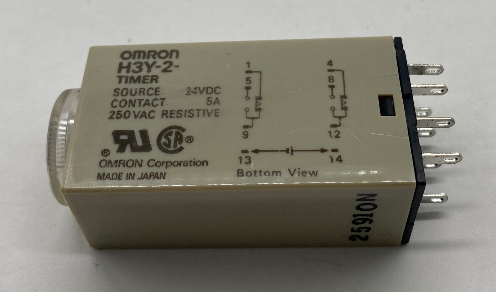Omron H3Y-2 Timer 250VAC 24VDC 5Amp  - $15.25