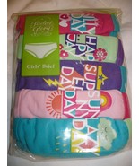 Faded Glory Girls Briefs 5 Pack Size 4 Silly Happy Sunny Day 100% Cotton... - £7.13 GBP