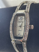 Working Unworn Cote d’ Azur Sparkly Watch 7.25&quot; Silver Band *NEEDS BATTERY - $12.86