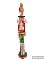 Candy Cane Holiday Nutcracker Pier 1 Imports 24&quot; - £11.20 GBP