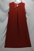 NWT NINE WEST Women&#39;s Twist Knot Tie Front with Keyhole Detail Dress Cayenne 16 - £37.96 GBP