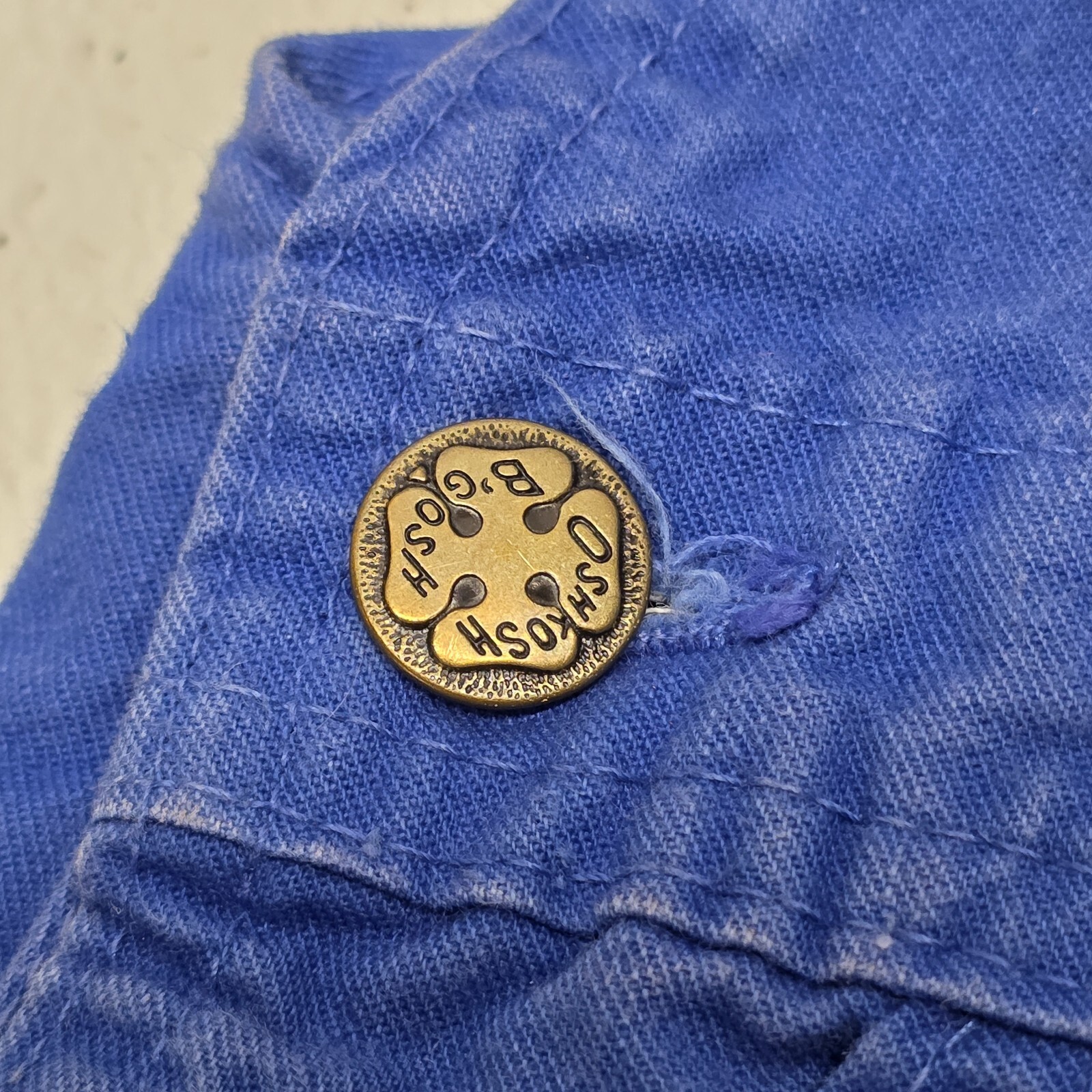 Vintage OshKosh Bib Overalls Boys 4 Blue Vestbak USA Farmer Countrycore 90s Item image 12