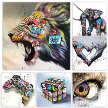 5D Diamond Painting Graffiti Landscape Embroidery Cross Stitch DIY Art C... - £7.53 GBP