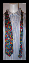 FOOTBALL Silk Neck Tie - by The Gap - Imported from ITALY - FREE SHIPPING - £19.93 GBP