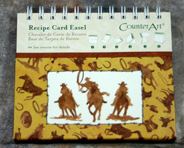 Western Recipe Card Easel and Recipe Cards with Cowboys and Horses - £8.77 GBP