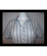 ANN TAYLOR LOFT 100% Cotton Short Sleeve Blouse - Size 14P - FREE SHIPPING - $15.00